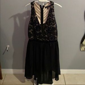 Black sequin romper dress